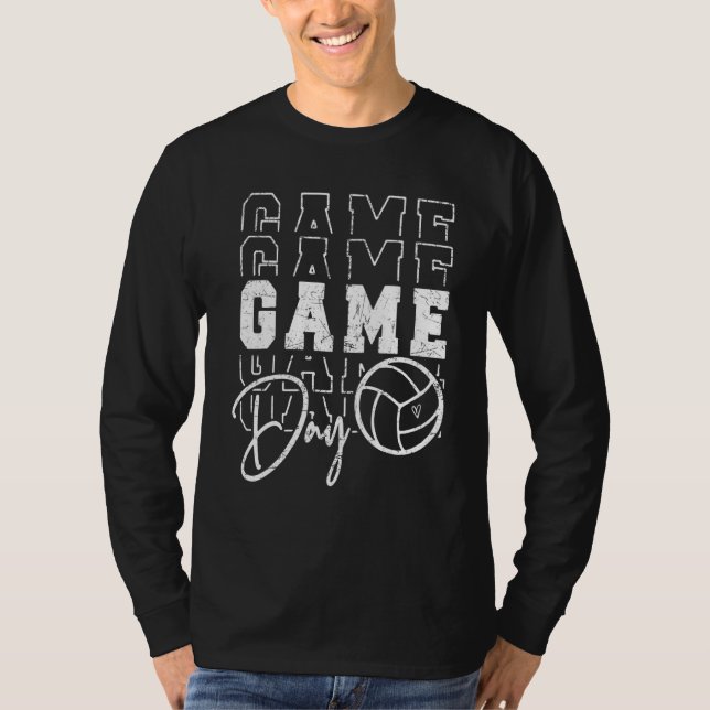 Camiseta Game Day Volleyball Mom For Womens Game Day Vibes  (Frente)