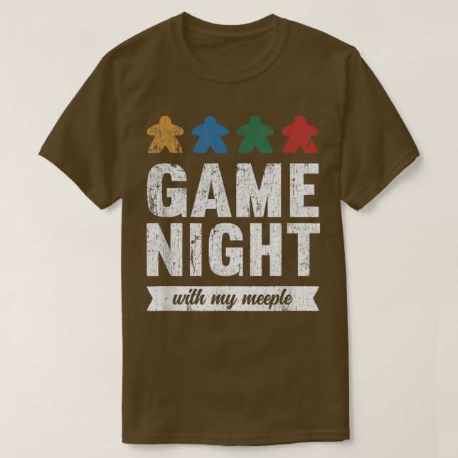 Camiseta Game Night With My Meeple Board Game Lover Gift  (Frente do Design)