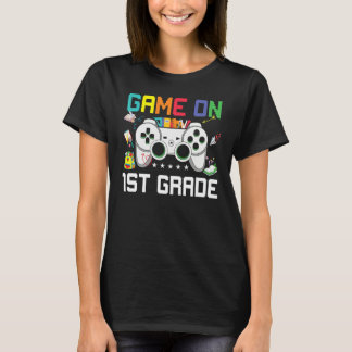 Camiseta Game On 1st Grade Back To School Gamer   First Gra