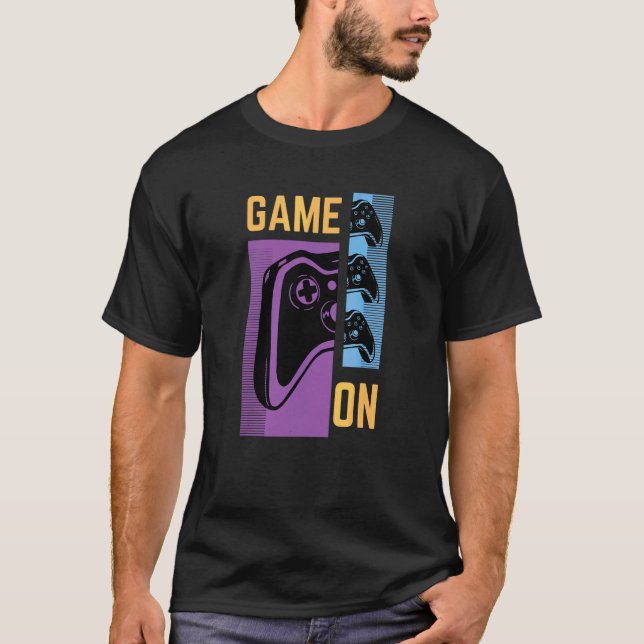 Camiseta Game On Console Controller The Oighties Gamer (Frente)
