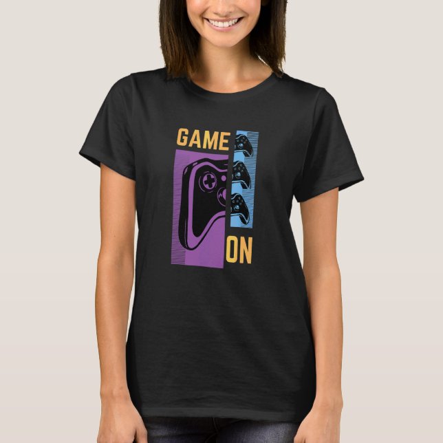 Camiseta Game On Console Controller The Oighties Gamer (Frente)