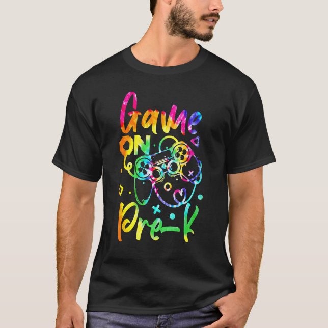 Camiseta Game On Pre K Back To School First Day Of School B (Frente)