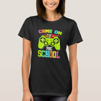 Camiseta Game On Preschool  Gamer Back To School Students K