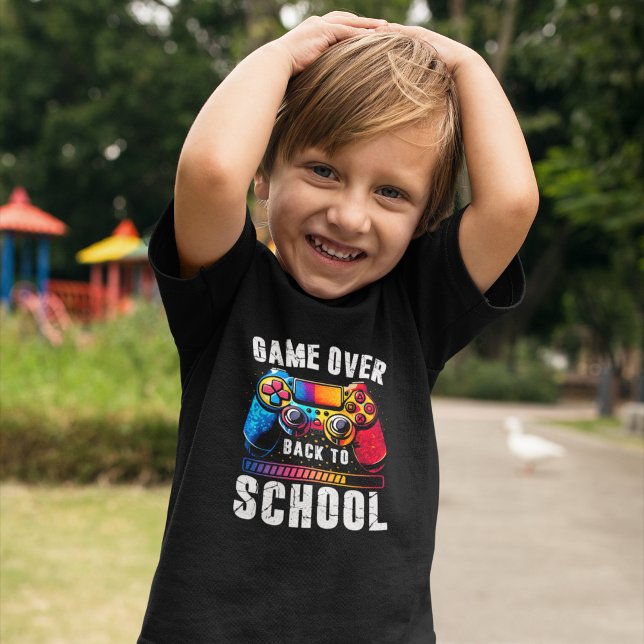 Camiseta Game Over Back to School Gamer Student Kid (Criador carregado)