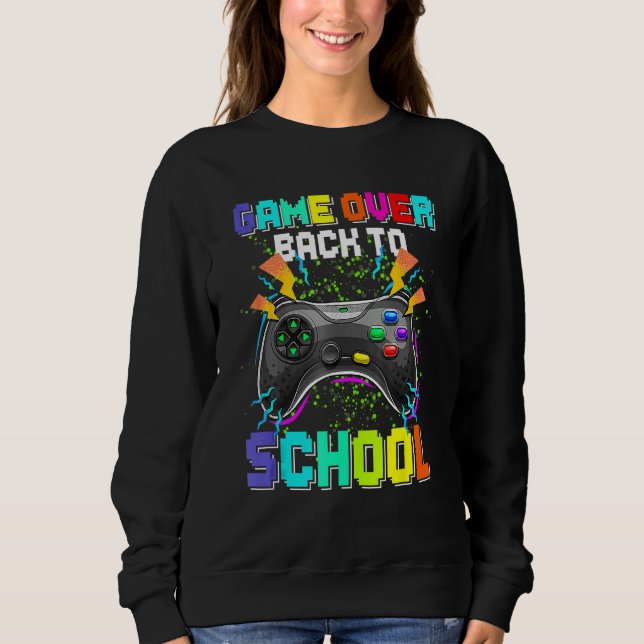 Camiseta Game Over Back To School Video Game Leveled Up Boy (Frente)