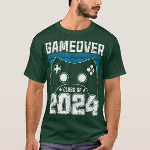 Camiseta Game Over Class of 2024 Videos games Vintage Gradu