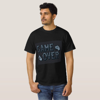 Camiseta "Game Over" de Valor Negro masculino