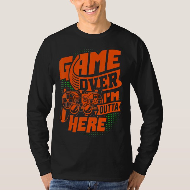 Camiseta Game Over, Estou Fora Daqui, O Ultimate Gaming (Frente)
