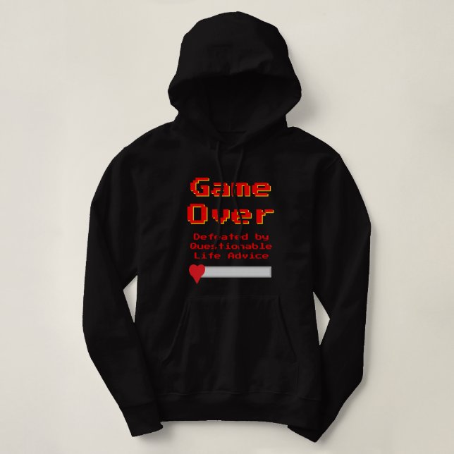 Camiseta Game Over Meme Hoodie Sweatshirt (Frente do Design)