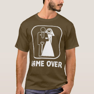 Camiseta Game Over Stag Party FunnyBride Groom 638