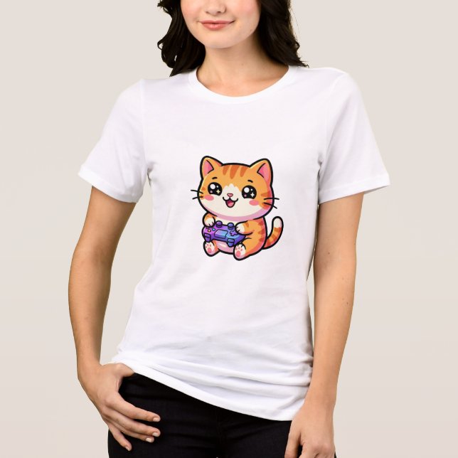 Camiseta Game Paw On Cat (Frente)