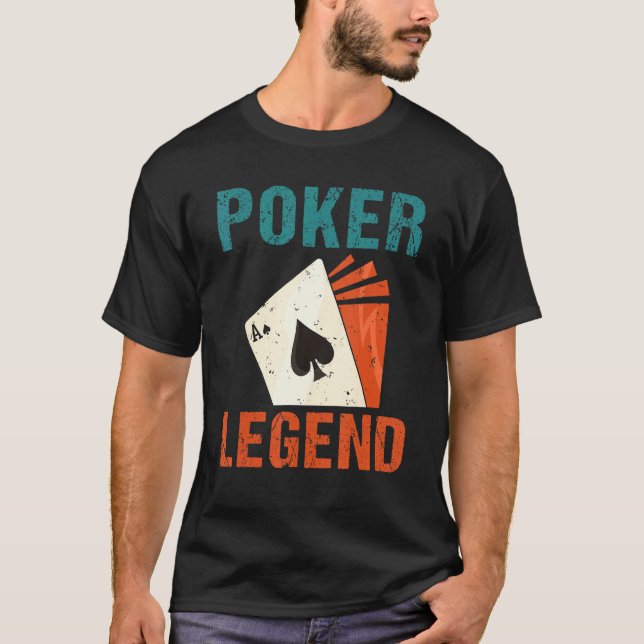 Camiseta Game Playing Cards Poker Legend (Frente)