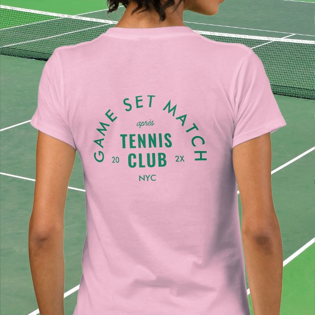 Camiseta Game Set Match Après Tennis Club Custom Pink (Criador carregado)