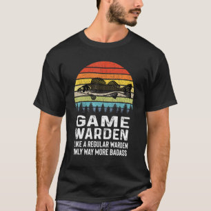 Camiseta Game Warden Retro Vintage Fish Willife Conservati