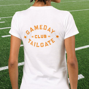Camiseta Gameday Tailgate Club Custom Orange Futebol Crest