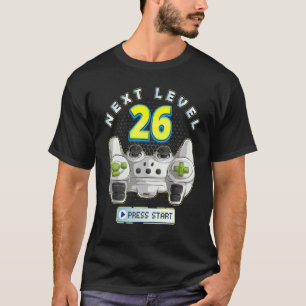Camiseta Gamer 26º aniversário Próximo nível 26 Game Contro