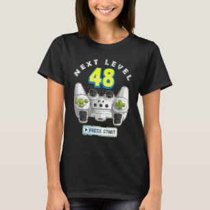 Camiseta Gamer 48º aniversário Próximo nível 48 Game Contro