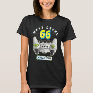 Camiseta Gamer 66º aniversário Próximo nível 66 Game Contro