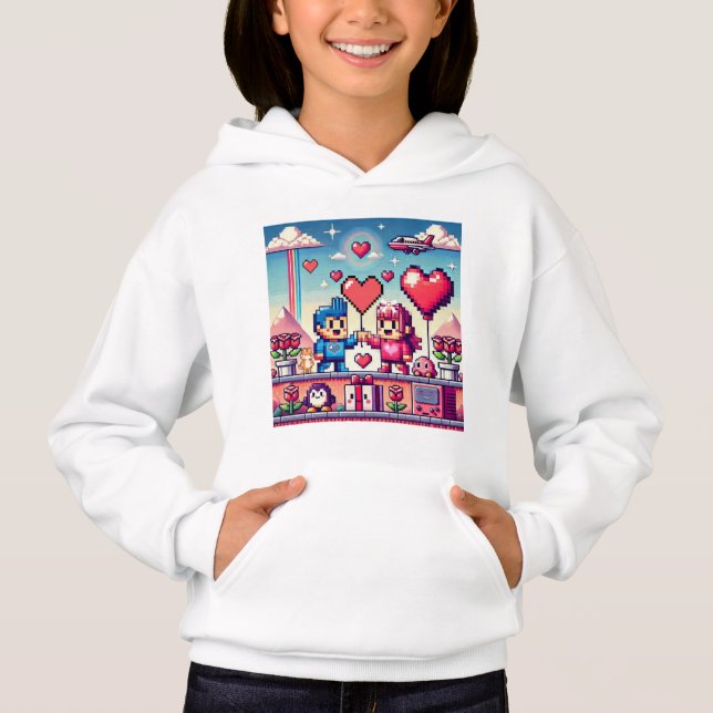 Camiseta Gamer 8 bits Dia dos Namorados  (Frente)