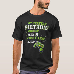 Camiseta Gamer 9º Aniversário Para Rapazes, Gam Perfeito De