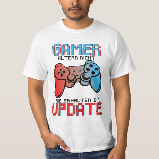 Camiseta Gamer altern nicht sie erhalten ein Update (Frente)