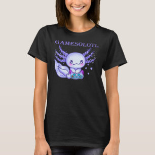 Camiseta Gamer Axolotl - Gamer de vídeo Axolotl para jogos