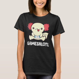 Camiseta Gamer Axolotl Vídeo Gaming Axolotl Gamesalotl