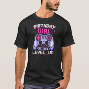 Camiseta Gamer Birthday Girl Time to Level Up Video Gamer G