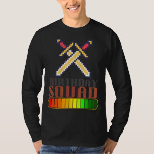 Camiseta Gamer Birthday Squad Party - Parceiro de Vídeo Fel