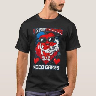 Camiseta Gamer Boys Teen Dia de os namorados V É Para Jogo