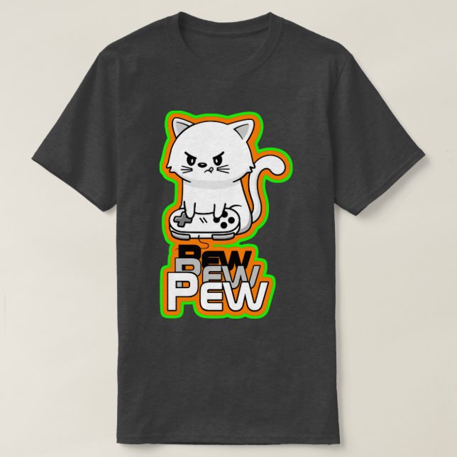 Camiseta Gamer Cat (Frente do Design)