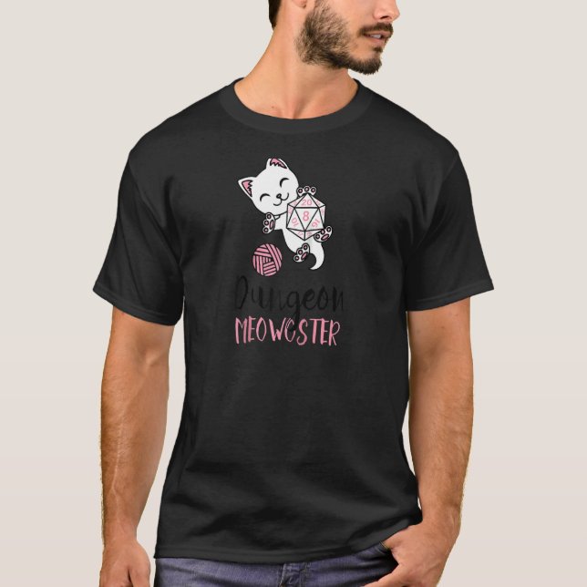 Camiseta Gamer Cat Gato Gato D2, Lover Dungeon Meowster Ner (Frente)