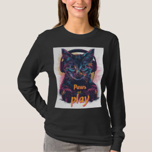 Camiseta Gamer Cat Level Up