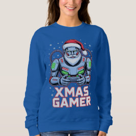 Camiseta Gamer Christmas Gifts Cyber Santa Robot Xmas Gamer
