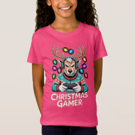 Camiseta Gamer Christmas Gifts Reindeer Gaming