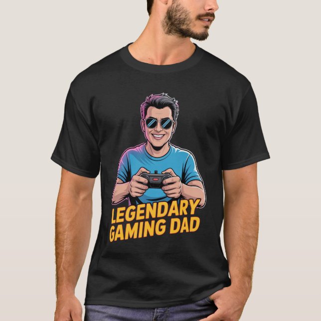 Camiseta Gamer dad tshirt Legendary Gamer Dad (Frente)