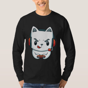 Camiseta Gamer de Gatinho Engraçado