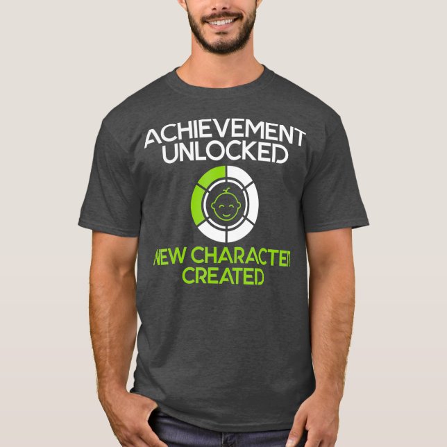Camiseta Gamer de Gravidez do Novo papai Criado (Frente)