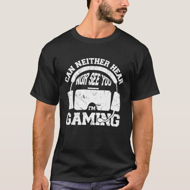Camiseta Gamer de headset de Videos games de realidade virt (Frente)