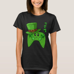 Camiseta Gamer de jogos com Dia de São Patrício Shamrock co