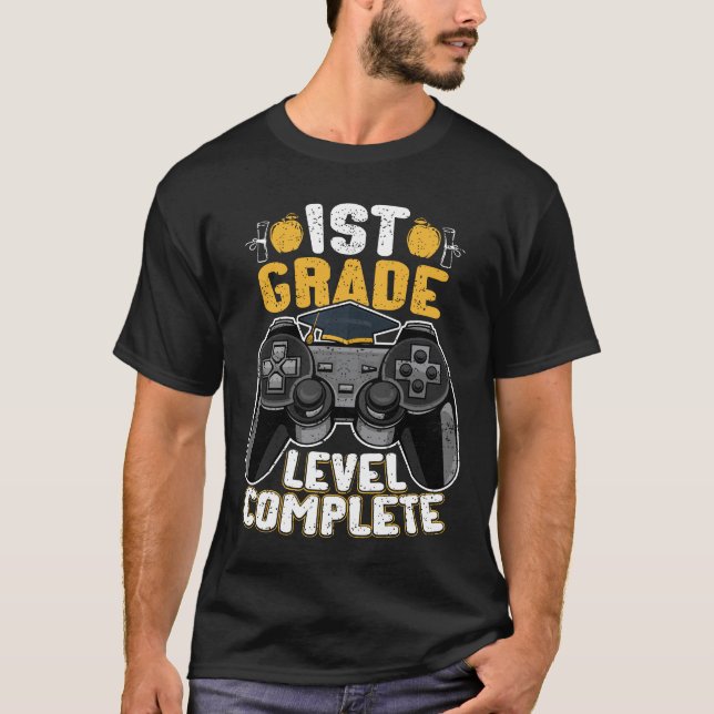 Camiseta Gamer de Nível de 1rua Concluído (Frente)