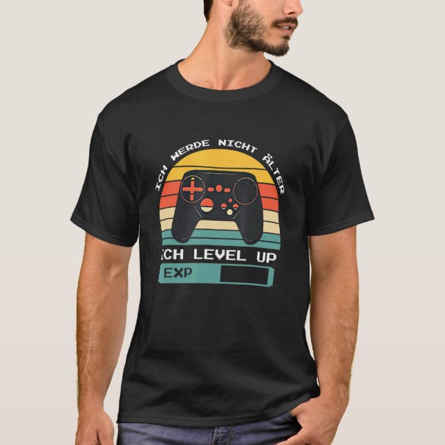 Camiseta Gamer De Nível Para Cima Ps5 Do Console De Jogos (Frente)