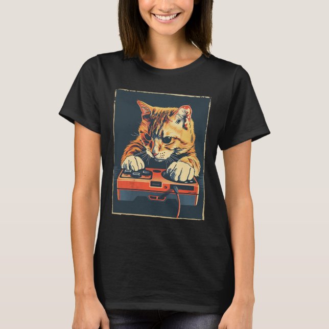 Camiseta Gamer De Retro Com Console De Jogos Divertidos Par (Frente)