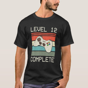 Camiseta Gamer de vídeo completo nível 12 - 12 Wedding Aniv