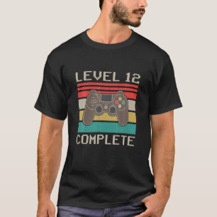 Camiseta Gamer de vídeo completo nível 12 - 12 Wedding Aniv