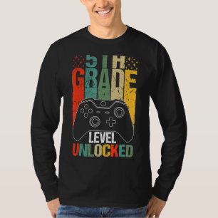 Camiseta Gamer De Vídeo Desbloqueado De Nível 5 De Volta À 