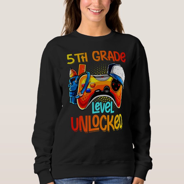Camiseta Gamer De Vídeo Desbloqueado De Nível 5 De Volta À  (Frente)