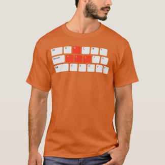 Camiseta Gamer de vídeo engraçado de PC WASD Gamingees rapa