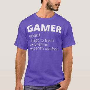 Camiseta Gamer Definition tee Funny Gaming Video Game Playe