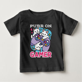 Camiseta Gamer Design - Purr On Gamer Joystick Art